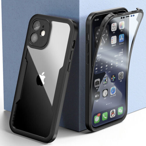 Clear 360 Full Body Case iPhone 14 13 12 Pro Max 11 XR 7 8 SE Armor Phone Cover - Picture 19 of 24