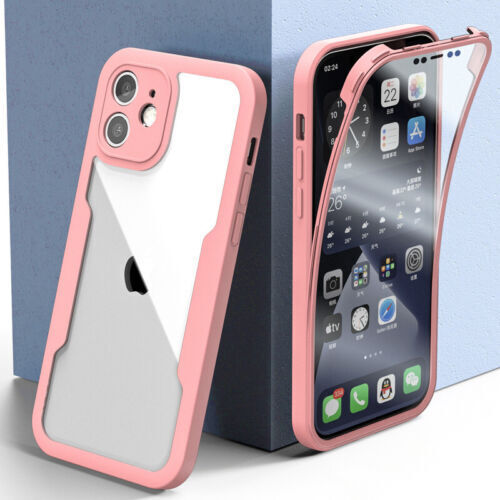 Clear 360 Full Body Case iPhone 14 13 12 Pro Max 11 XR 7 8 SE Armor Phone Cover - Picture 24 of 24