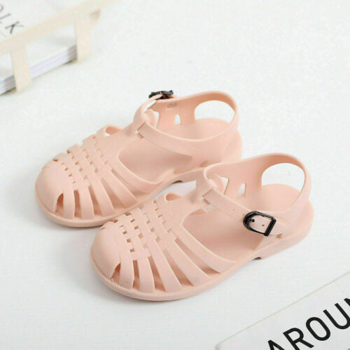 KIDS GIRLS BOYS SUMMER BEACH JELLY FLAT SANDALS CHILDRENS FLIP FLOPS SHOES UK - Picture 16 of 17