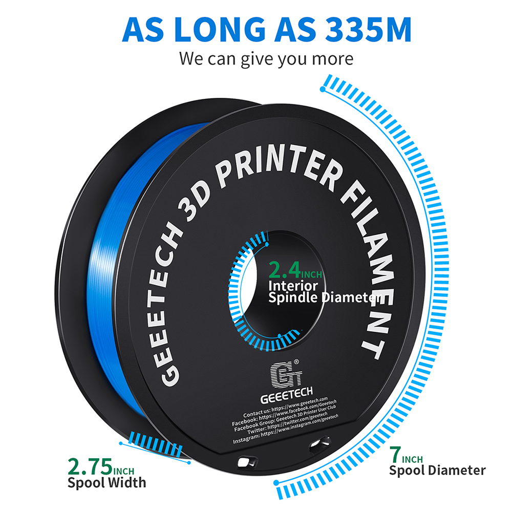 GEEETECH 3D Printer Filament Regular PLA 1.75mm 1KG/roll 17 Color Consumables