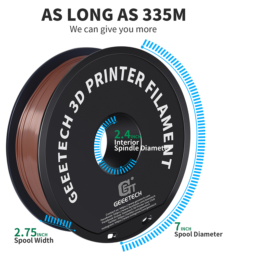 GEEETECH 3D Printer Filament Regular PLA 1.75mm 1KG/roll 17 Color Consumables