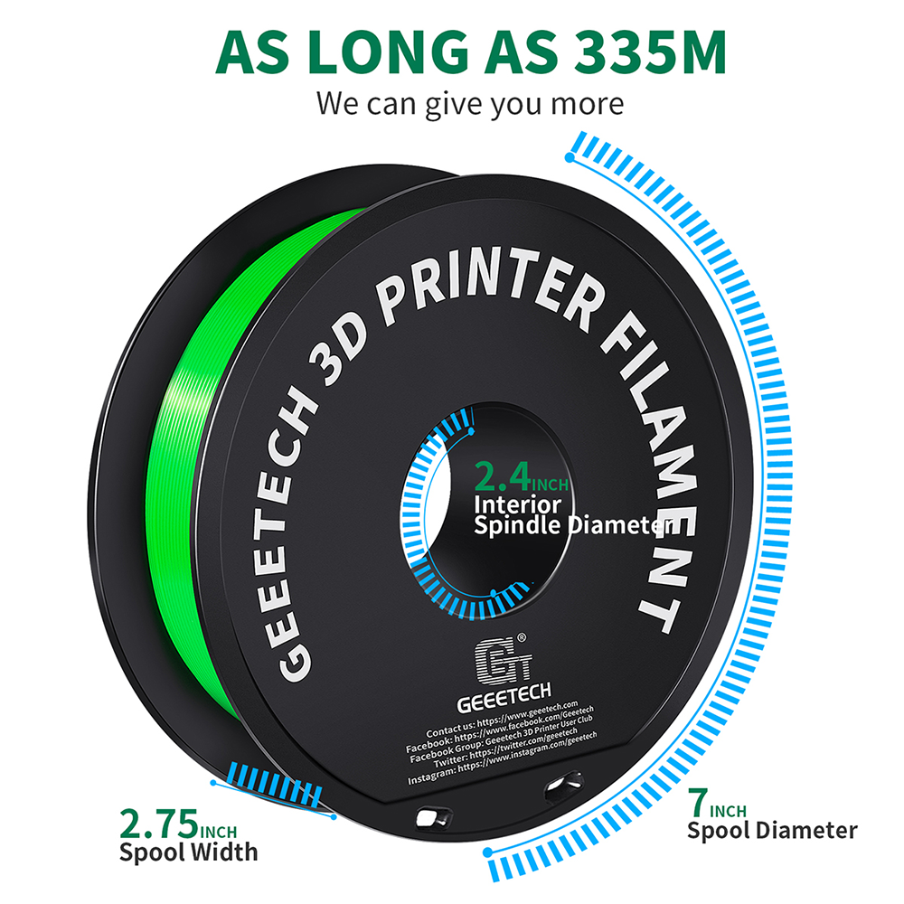 GEEETECH 3D Printer Filament Regular PLA 1.75mm 1KG/roll 17 Color Consumables