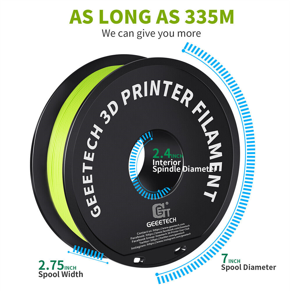 GEEETECH 3D Printer Filament Regular PLA 1.75mm 1KG/roll 17 Color Consumables