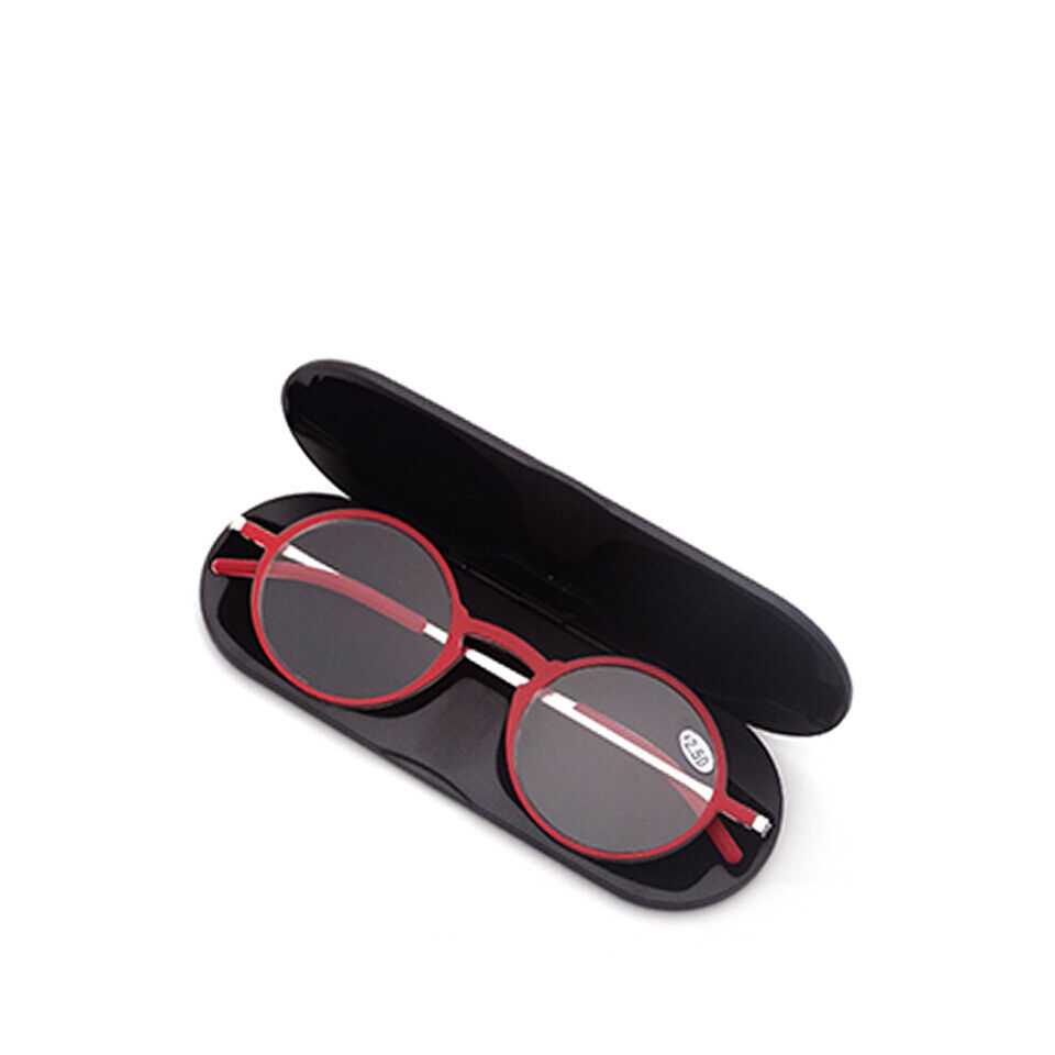 Gafas de lectura redondas de titanio antiluz azul lector ultradelgado portátil con estuche - Imagen 15 de 19