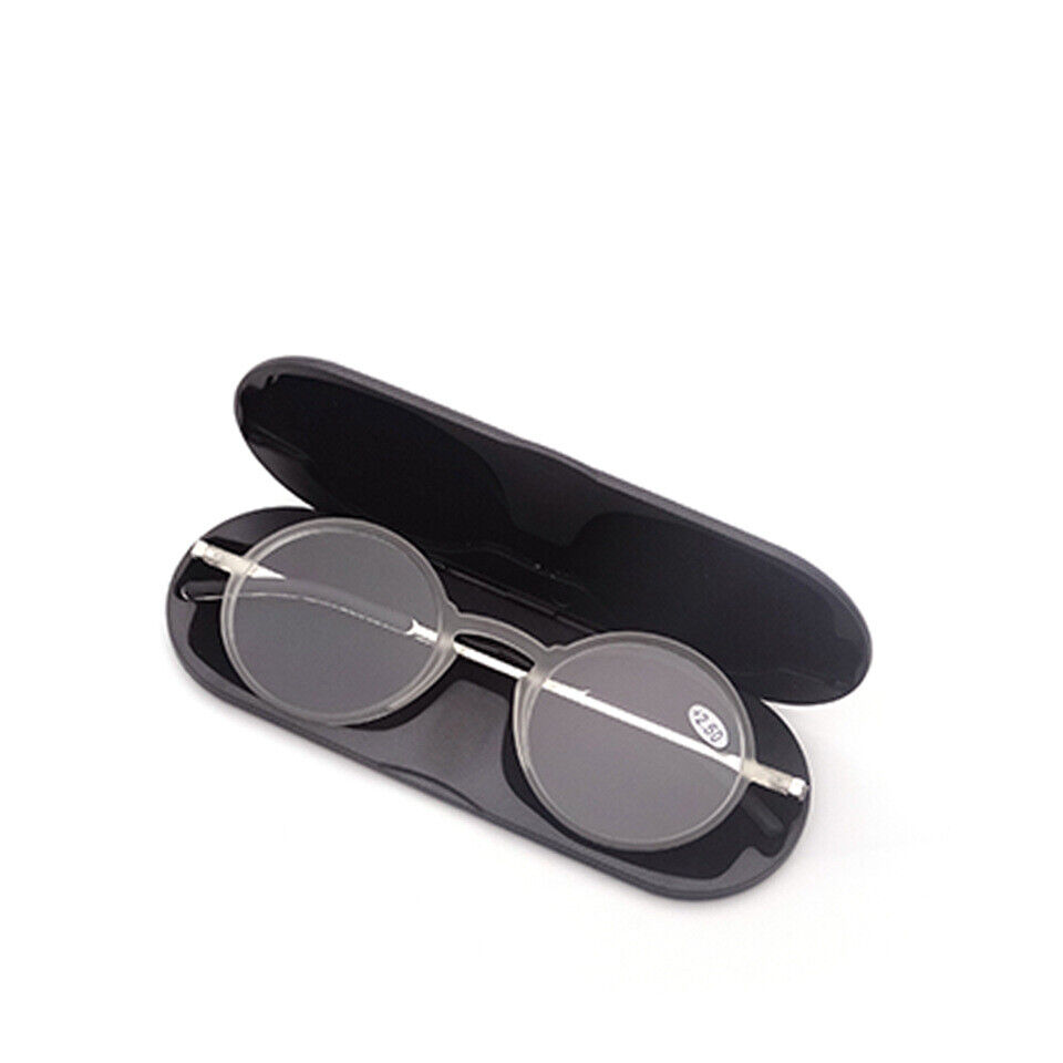Gafas de lectura redondas de titanio antiluz azul lector ultradelgado portátil con estuche - Imagen 16 de 19