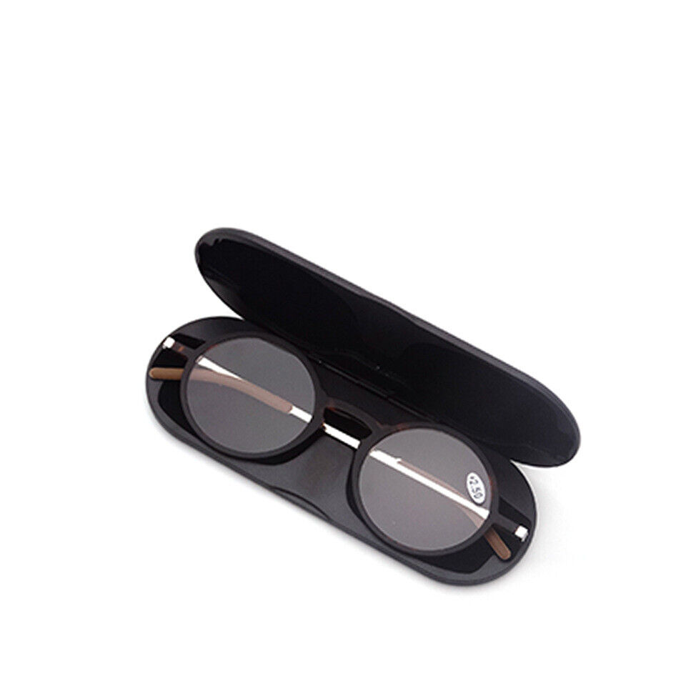 Gafas de lectura redondas de titanio antiluz azul lector ultradelgado portátil con estuche - Imagen 18 de 19