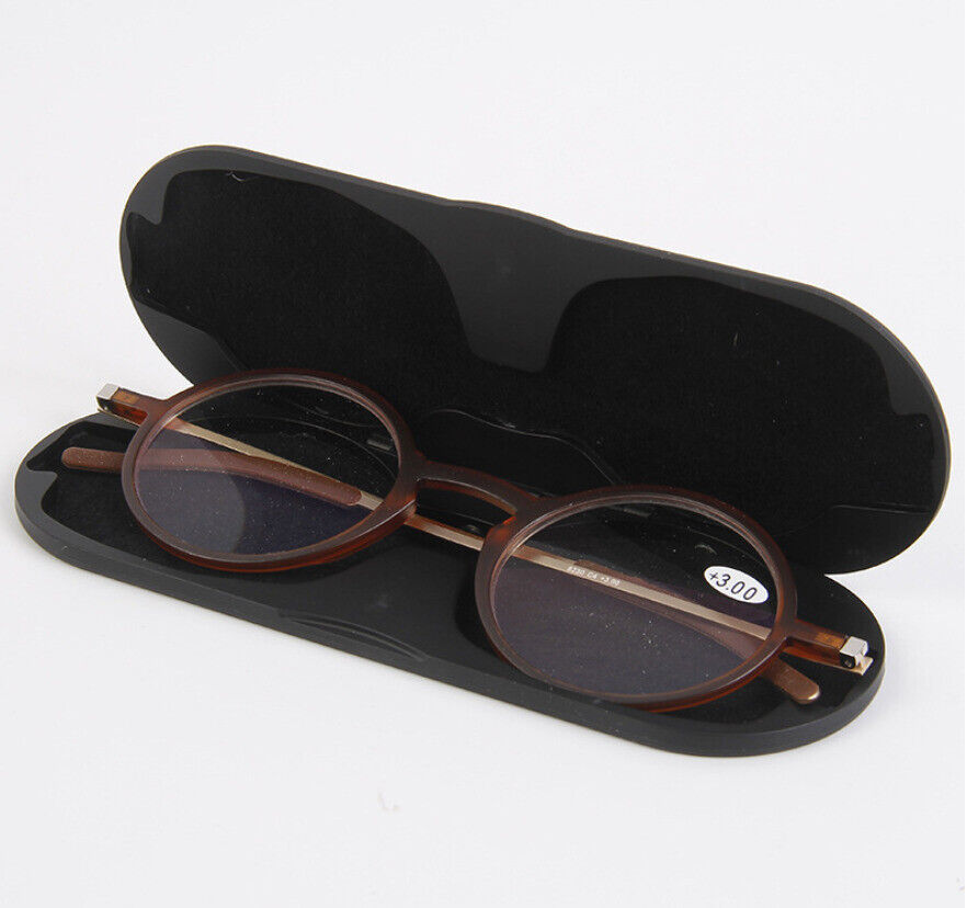 Gafas de lectura redondas de titanio antiluz azul lector ultradelgado portátil con estuche - Imagen 19 de 19