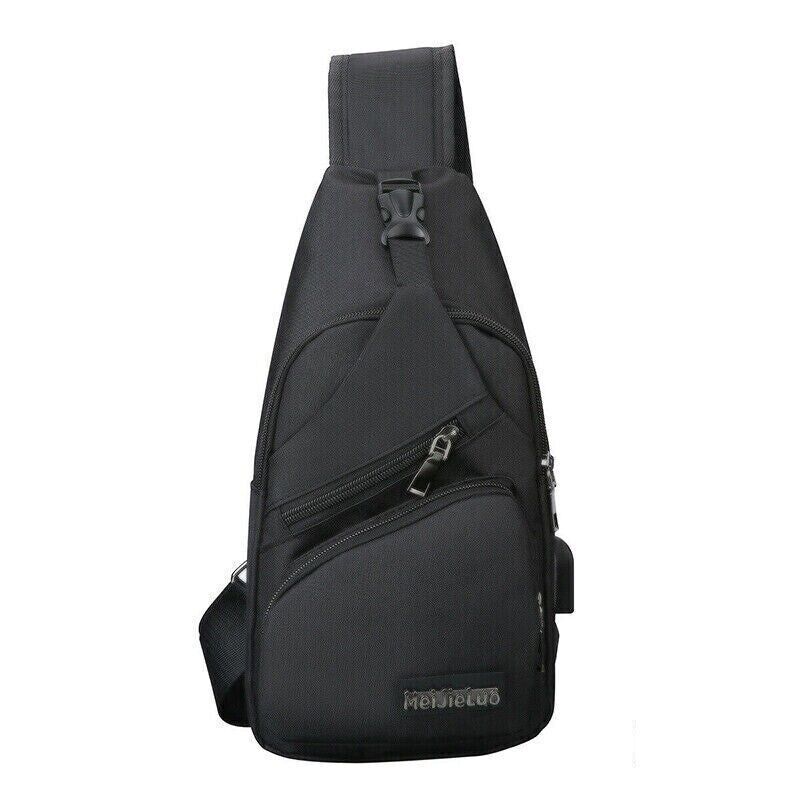 Durable Mens Chest Bag Shoulder Backpack Man Sling Cross Body Satchel Travel Bag - Picture 16 of 18