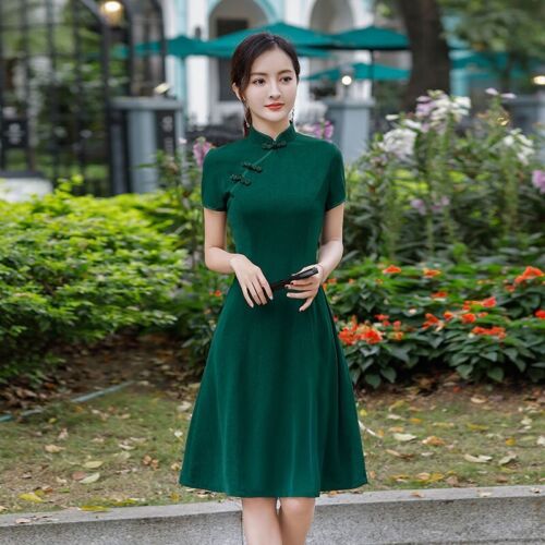 Asian Style Classical Chinese Wedding Party Qipao Women Modern Cheongsam Dress - Picture 13 of 16