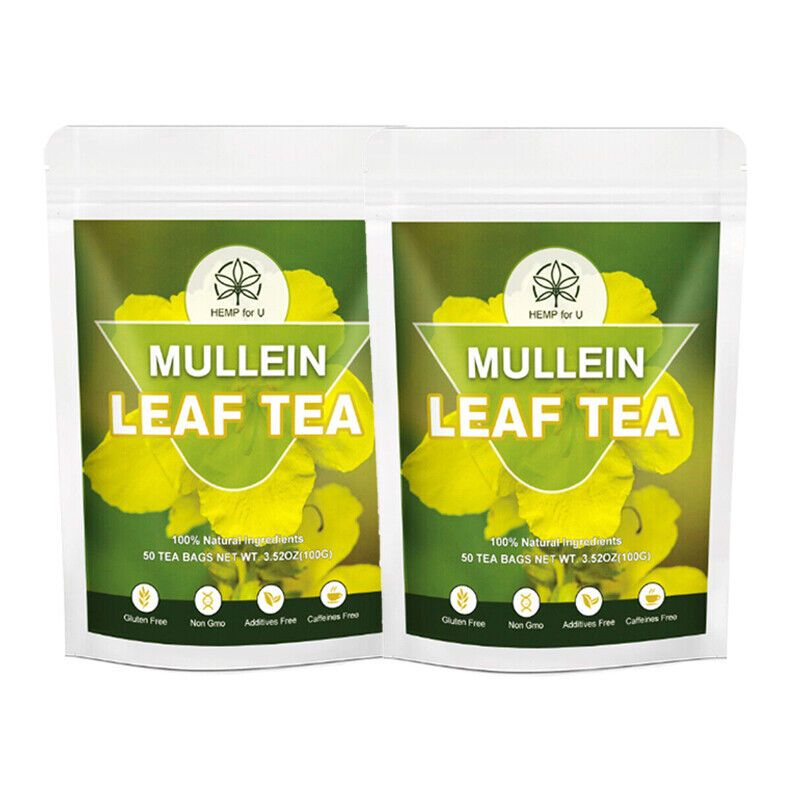 Mullein Tea Bags For Lung Cleanse Herbal Leaf of Flowers Detox Enhance Immunity