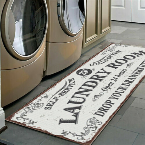 Family Laundry Floor Entrance Mat Room Doormat Kitchen Slip Bathroom Non-Slip - Picture 12 of 34