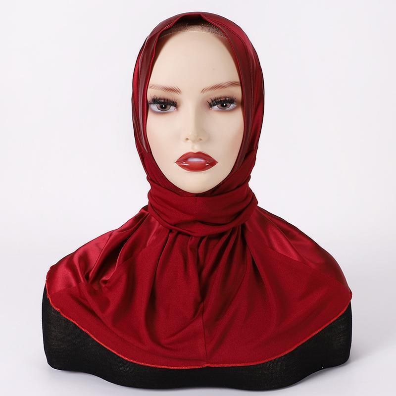 One Piece Amira Hijab Muslim Women Underscarf Turban Overhead Scarf Head Wrap - Picture 32 of 39