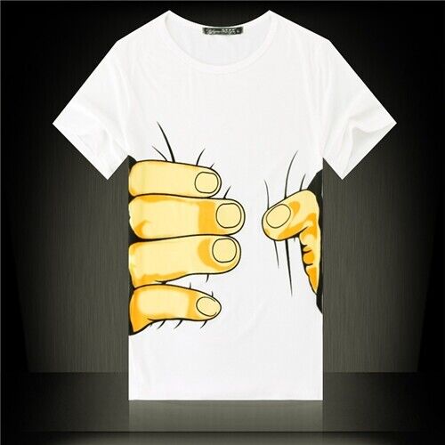 HOT NEW Men's Fashion 3D Printed T-shirt Big Hand Funny Sleeve Short Tee Shirt