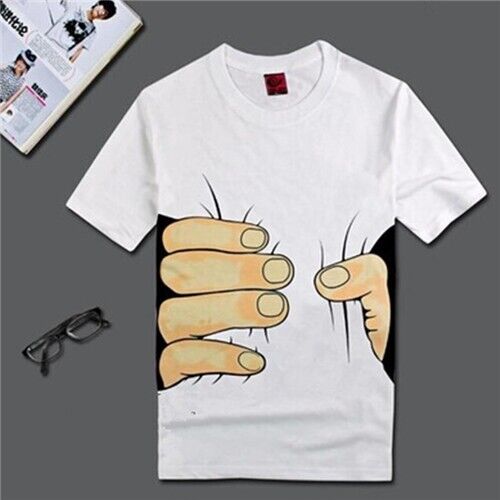 HOT NEW Men's Fashion 3D Printed T-shirt Big Hand Funny Sleeve Short Tee Shirt