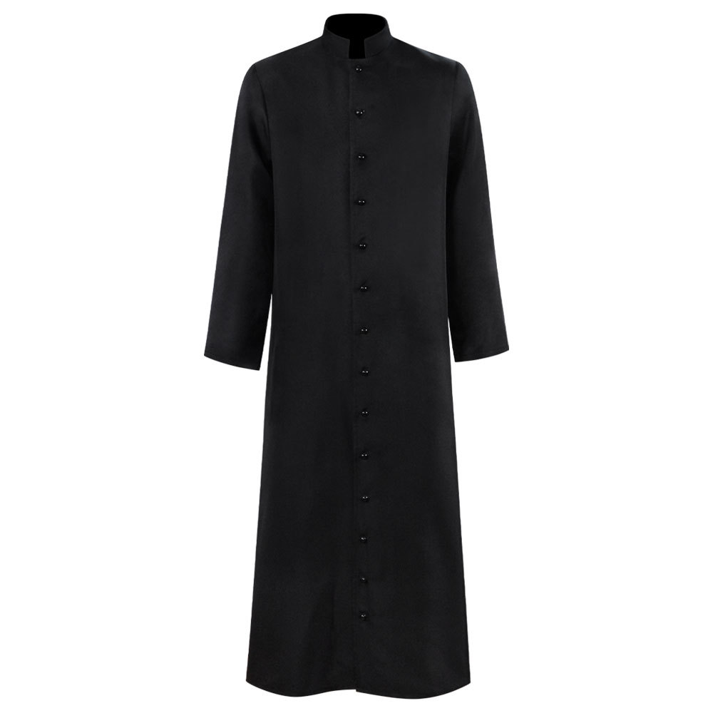 Church Mens Roman Cassock Orthodox Clergy Robe Single Breasted Priest Vestments - Picture 10 of 15