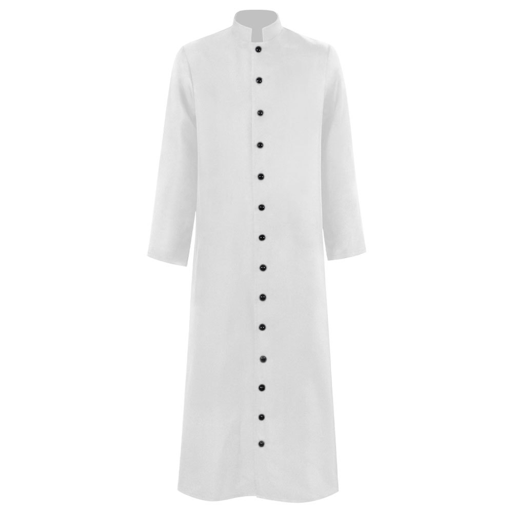 Church Mens Roman Cassock Orthodox Clergy Robe Single Breasted Priest Vestments - Picture 11 of 15