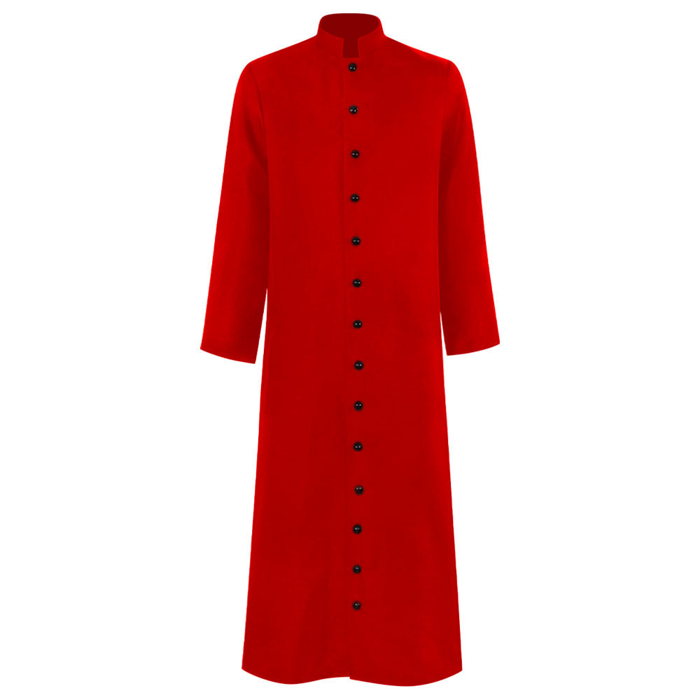 Church Mens Roman Cassock Orthodox Clergy Robe Single Breasted Priest Vestments - Picture 12 of 15