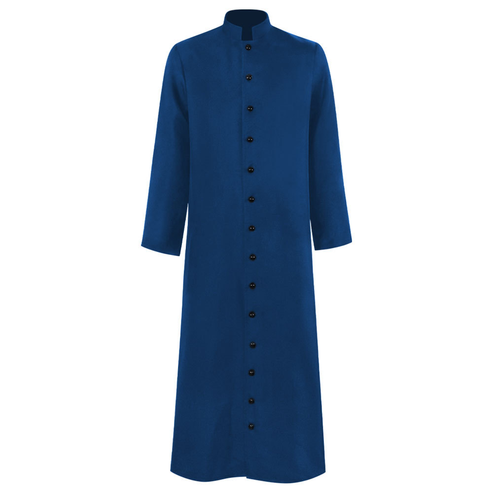 Church Mens Roman Cassock Orthodox Clergy Robe Single Breasted Priest Vestments - Picture 13 of 15