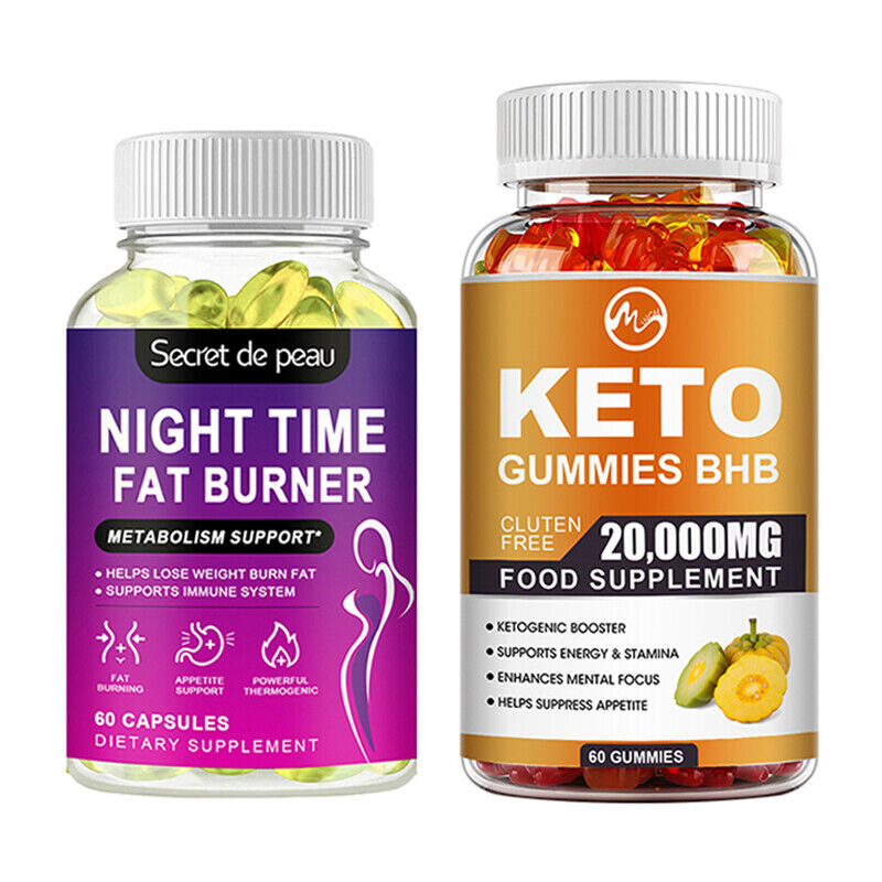 Keto BHB Gummies Diet ACV Weight Loss Night Time Fat burner Appetite Suppressant