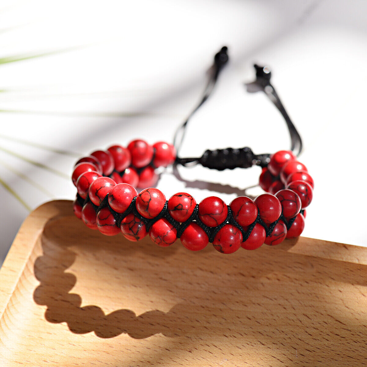 Double Layer Lava Rock Aromatherapy Anxiety Essential Oil Diffuser Bracelet Gift