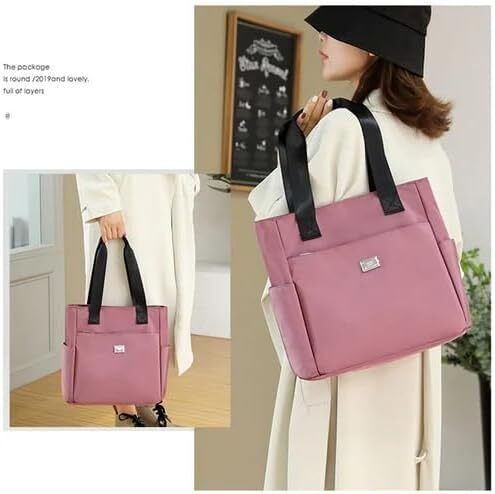 2023 Bolso de hombro de nailon de gran capacidad impermeable de gran capacidad impermeable para mujeres Handba - Imagen 20 de 63