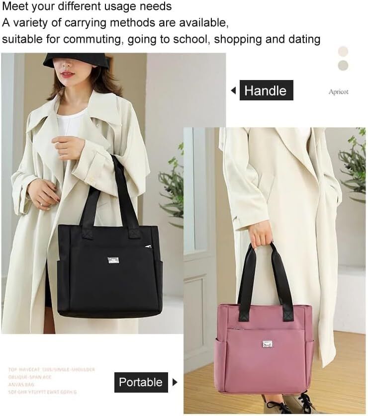 2023 Bolso de hombro de nailon de gran capacidad impermeable de gran capacidad impermeable para mujeres Handba - Imagen 25 de 63