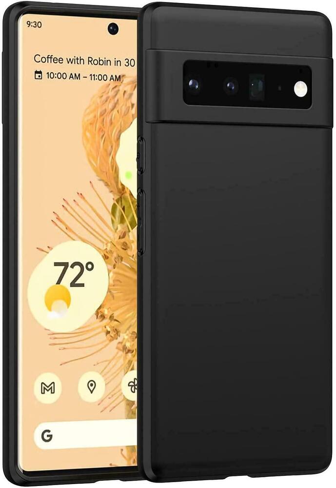 Coque fine noire TPU pour Google Pixel 6 7 Pro 6A 7A mat antichoc téléphone - Photo 16 sur 18