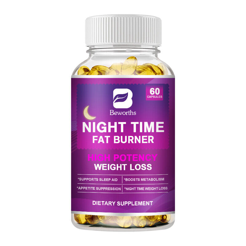 60/120Pcs Night Time Fat Burner Supplement High Potency Weight Loss Diet Pills