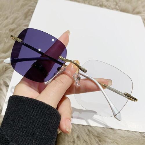Women Fashion Rimless Myopia Nearsighted Glasses Metal Photochromic Glasses New - Picture 14 of 15