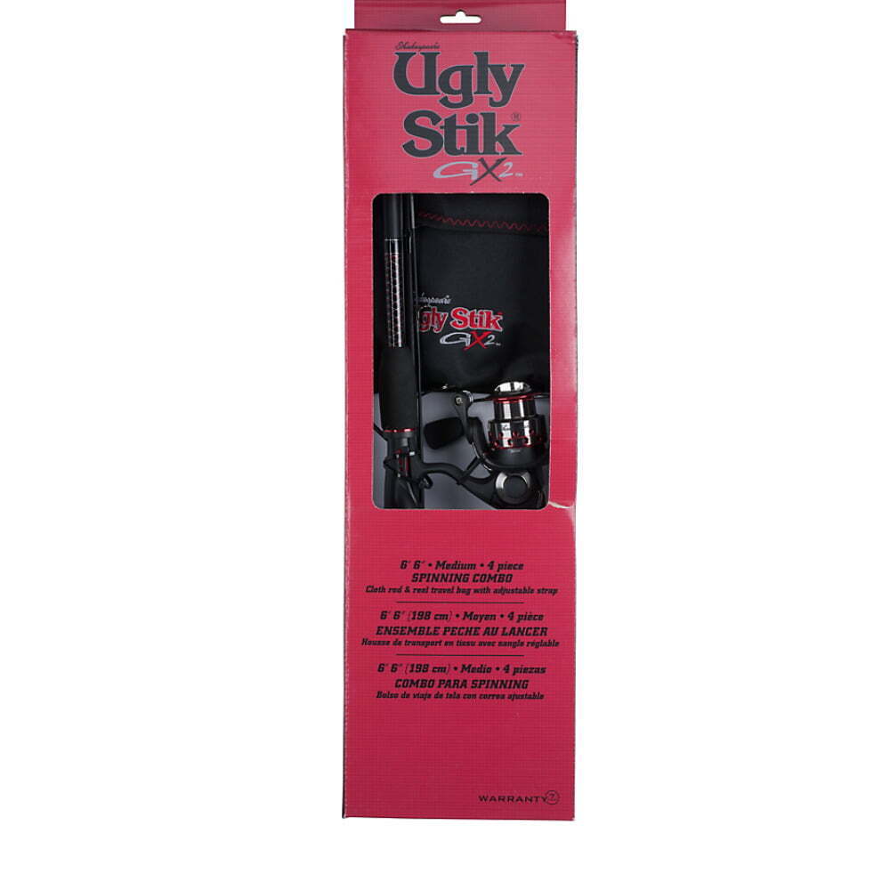 New Ugly Stik 6&rsquo;6&rdquo; GX2 Travel Fishing Rod and Reel Spinning Combo
