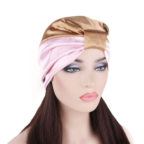 Damen Satinkappe Motorhaube Haarpflege Turban Hut muslimischer Haarausfall Hijab Kopfbezug - Bild 18 von 50