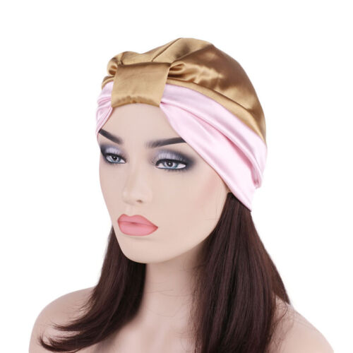 Damen Satinkappe Motorhaube Haarpflege Turban Hut muslimischer Haarausfall Hijab Kopfbezug - Bild 20 von 50
