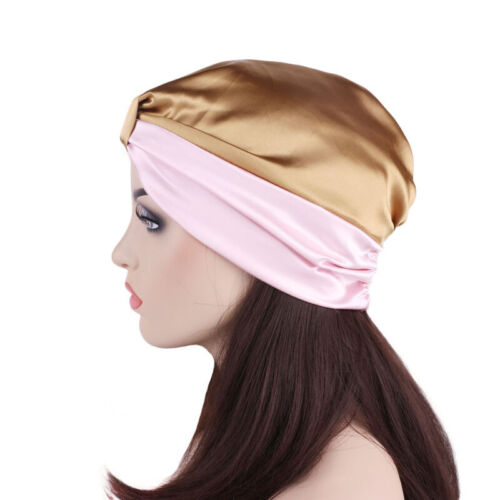 Damen Satinkappe Motorhaube Haarpflege Turban Hut muslimischer Haarausfall Hijab Kopfbezug - Bild 23 von 50