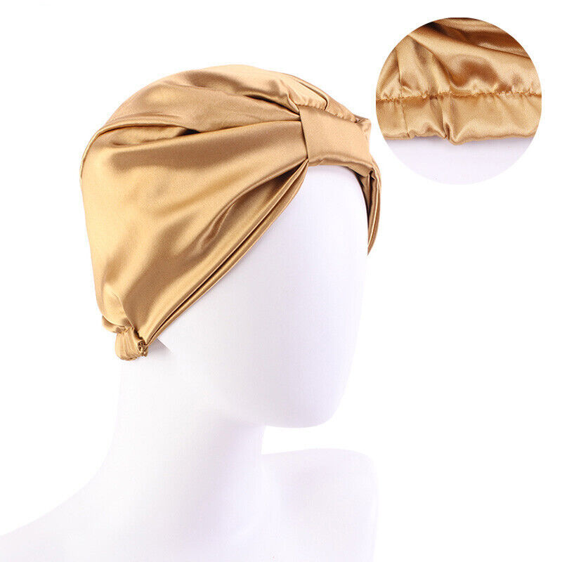 Damen Satinkappe Motorhaube Haarpflege Turban Hut muslimischer Haarausfall Hijab Kopfbezug - Bild 31 von 50