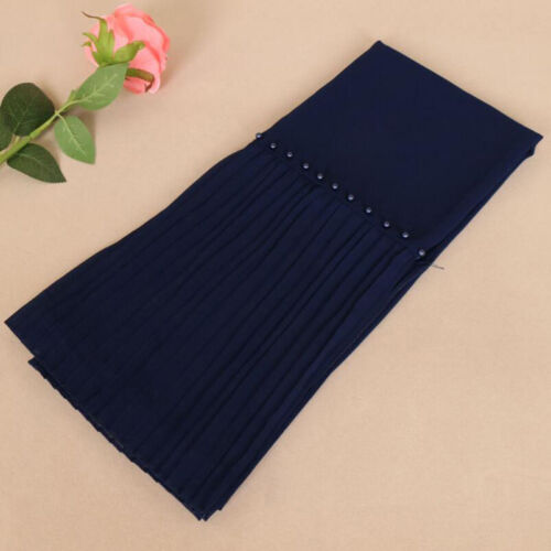 Muslim Women Long Scarf Head Wrap Scarves Beaded Shawls Islamic Headscarf Stoles - Picture 24 of 30