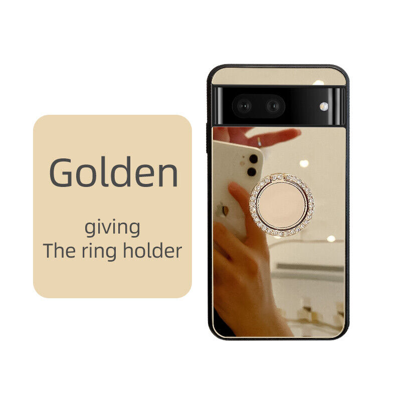 For Google Pixel 8 5A 7 6A 6 Pro Luxury Mirror Ring Holder Phone Case - Picture 25 of 27