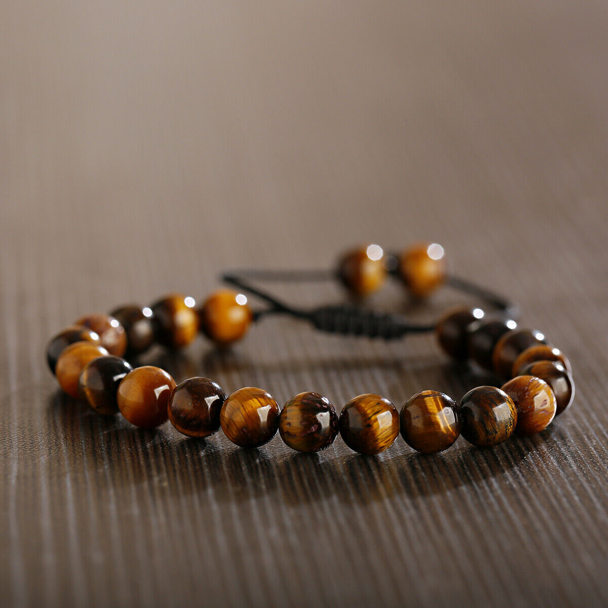 Triple Protection Black Obsidian Hematite Tiger Eye Bracelet Bead Healing Bangle