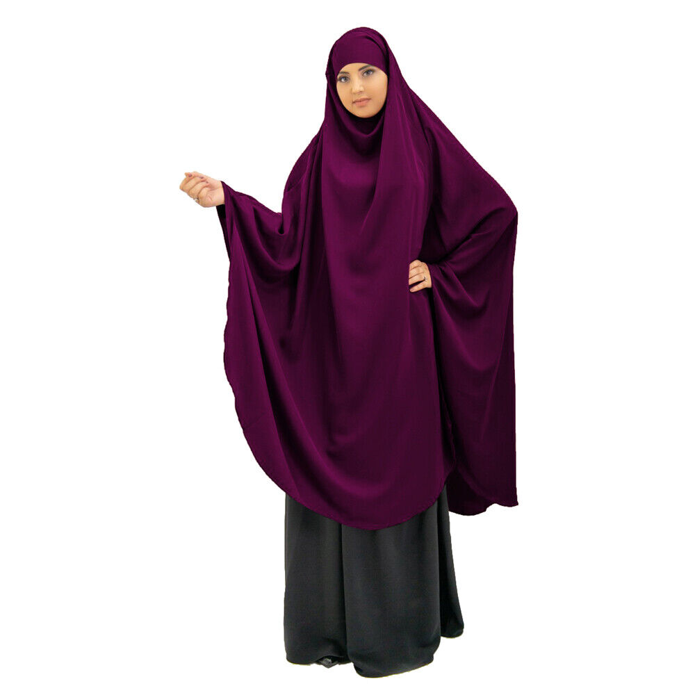 One Piece Khimar Muslim Women Hijab Abaya Islamic Prayer Burqa Overhead Dress