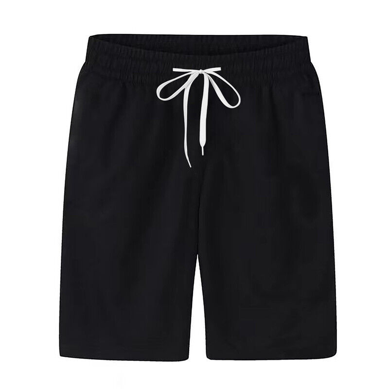 Men's Fleece Shorts With Zip Pockets - Elastic Waist, Summer Gym Running Joggers, Multiple Colors