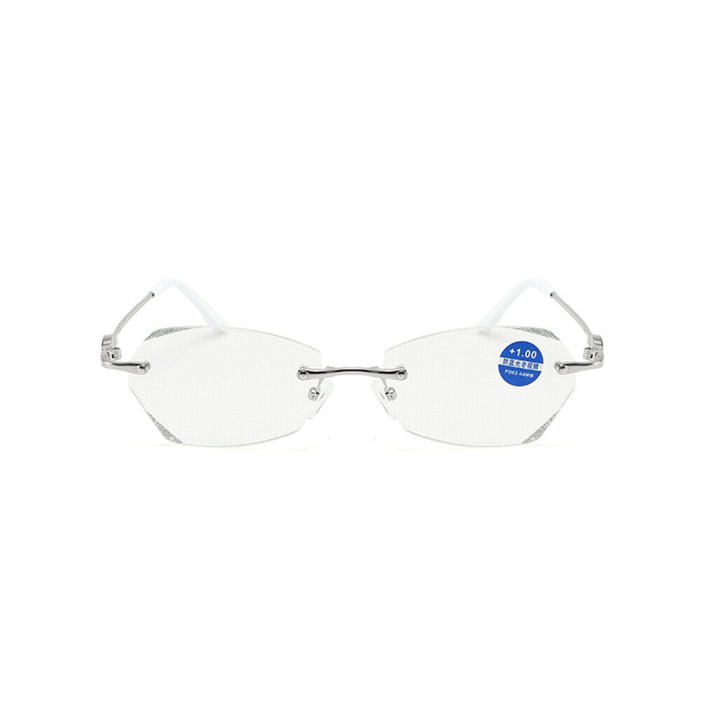 Gafas de lectura de metal sin montura para mujeres damas lectoras gafas presbicias brillantes - Imagen 8 de 19