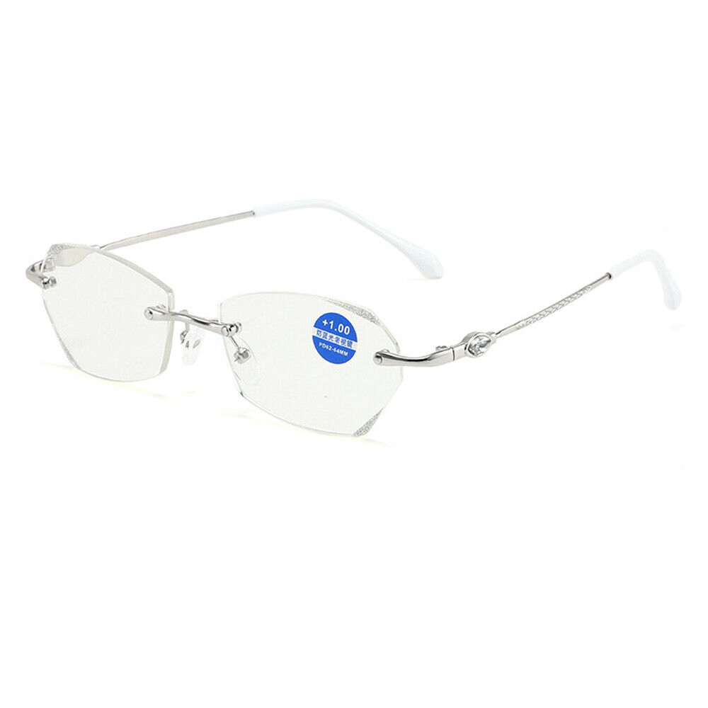 Gafas de lectura de metal sin montura para mujeres damas lectoras gafas presbicias brillantes - Imagen 9 de 19