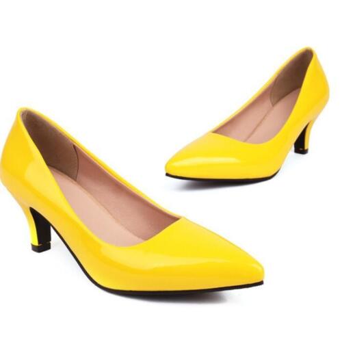 Moda Para mujeres Puntera puntiaguda Tacones de aguja Oficina Trabajo Zapatos de vestir 34-48 - Imagen 28 de 29