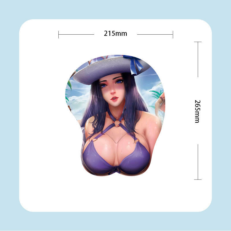 Silicone Mouse Pad Beautiful Girl Cotton Pad 3D Wrist Support Wrist Guard New - Picture 30 of 33