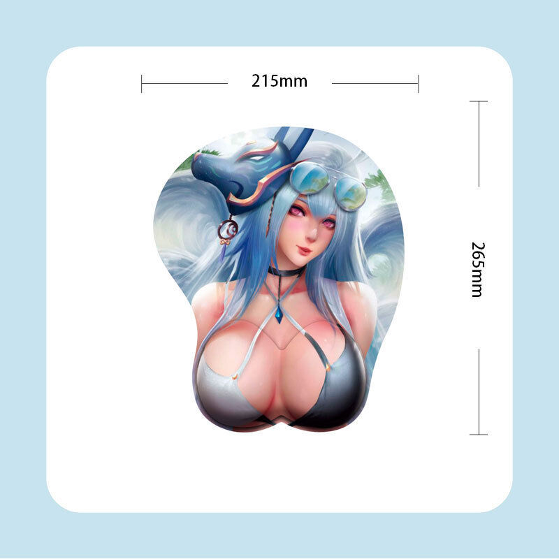 Silicone Mouse Pad Beautiful Girl Cotton Pad 3D Wrist Support Wrist Guard New - Picture 31 of 33