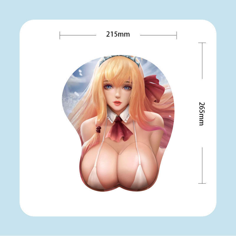 Silicone Mouse Pad Beautiful Girl Cotton Pad 3D Wrist Support Wrist Guard New - Picture 32 of 33