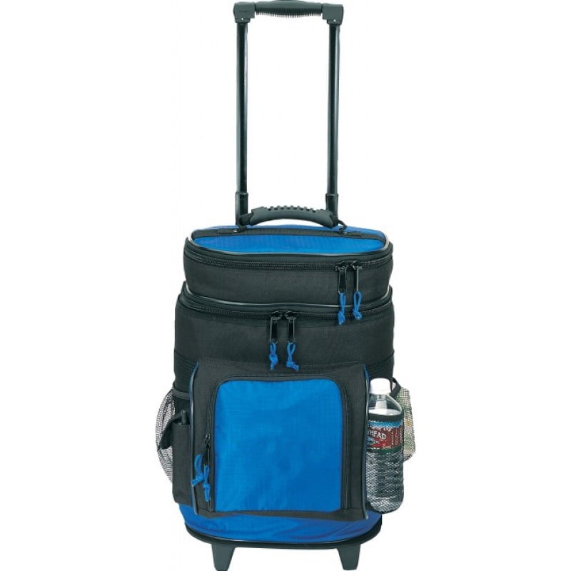 Deluxe Rolling Cooler Bag Beach Insulated Wheeled Picnic Soft Cooler Grocery Sho