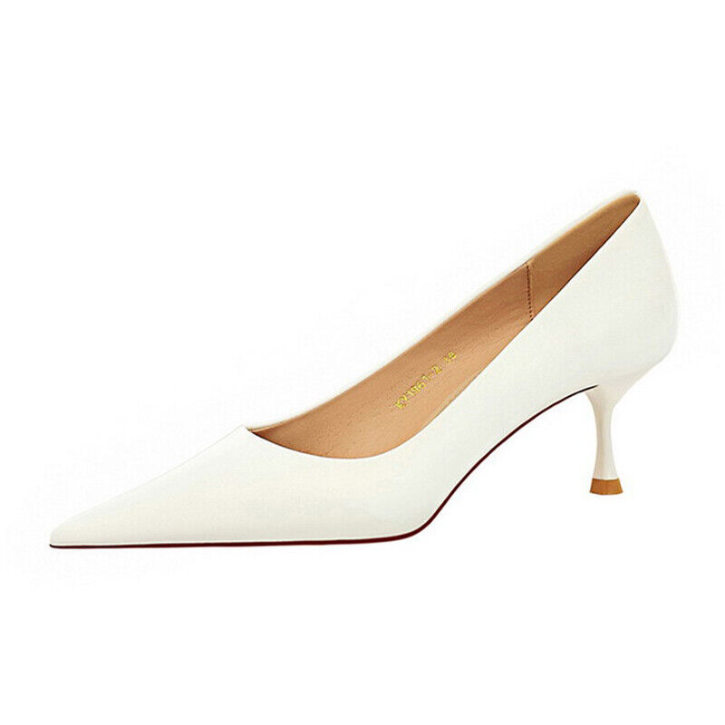 Women’s Ladies Dress Shoes Pointed Toe Pumps Formal Slip On Anti-Slip Pump Sexy - Picture 23 of 24