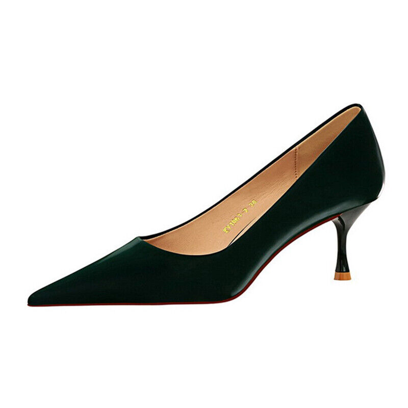 Women’s Ladies Dress Shoes Pointed Toe Pumps Formal Slip On Anti-Slip Pump Sexy - Picture 24 of 24