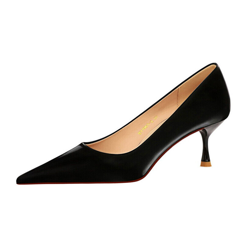 Women’s Ladies Dress Shoes Pointed Toe Pumps Formal Slip On Anti-Slip Pump Sexy - Picture 22 of 24