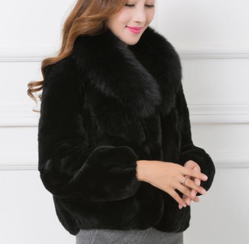 Para mujeres Abrigos de Piel Real Chaqueta Corta Cálida Cóctel Fiesta Invierno Rompevientos Delgados - Imagen 13 de 17